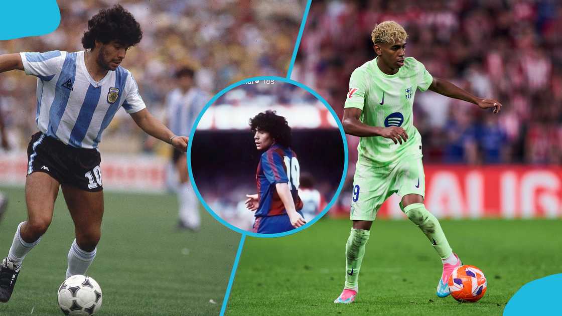 Lamine Yamal, FC Barcelona, Lionel Messi, Number 10, Diego Maradona.