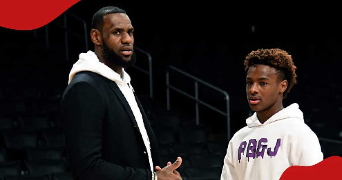 LeBron James and son.