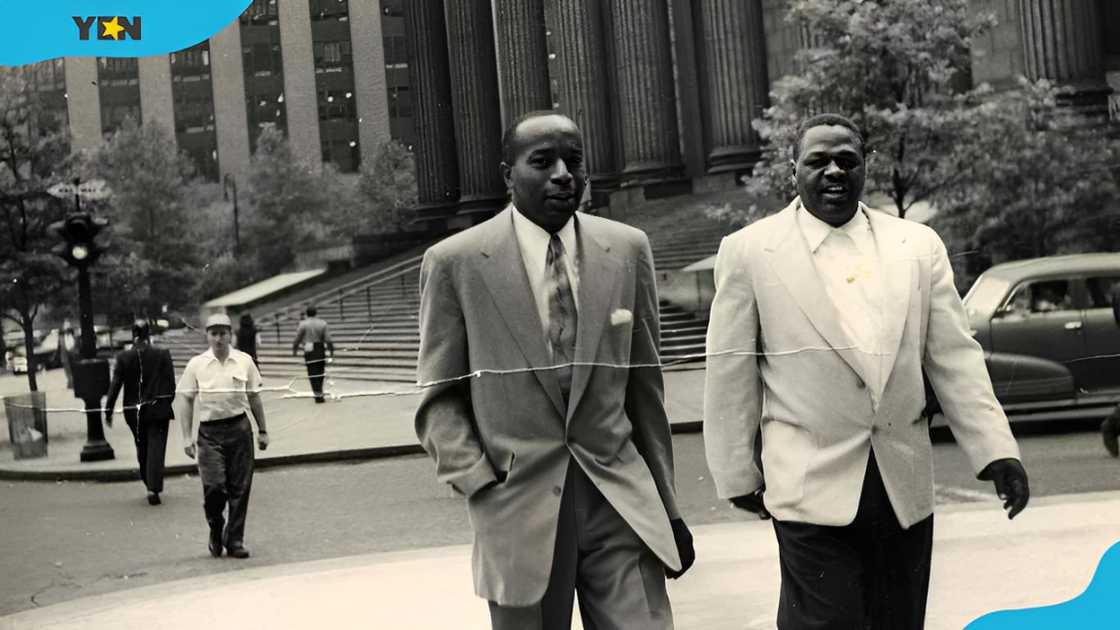 Bumpy Johnson (L) and Al Molyneaux (R) in downtown NYC Bumpy Johnson (L) and Al Molyneaux (R) in downtown NYC