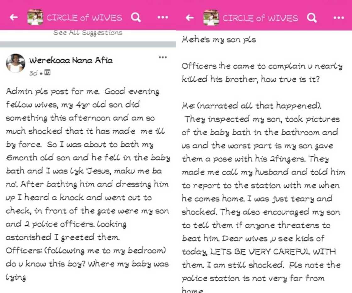 Obrempong Takyi : 4-year-old boy reports his mother to police for almost 'killing' his brother Obrempong Takyi : 4-year-old boy reports his mother to police for almost 'killing' his brother