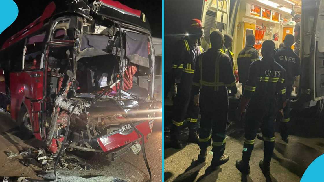 VIP Bus, Road Crash, Accra–Kumasi Highway, Fire Service VIP Bus, Road Crash, Accra–Kumasi Highway, Fire Service
