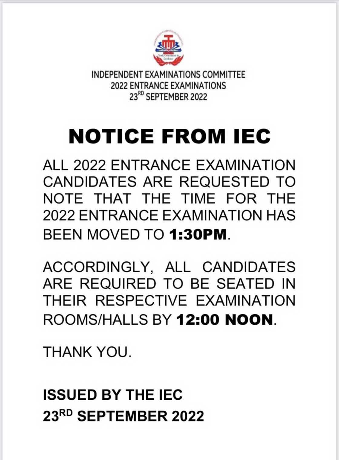 Law School entrance exams cancelled and rescheduled Law School entrance exams cancelled and rescheduled