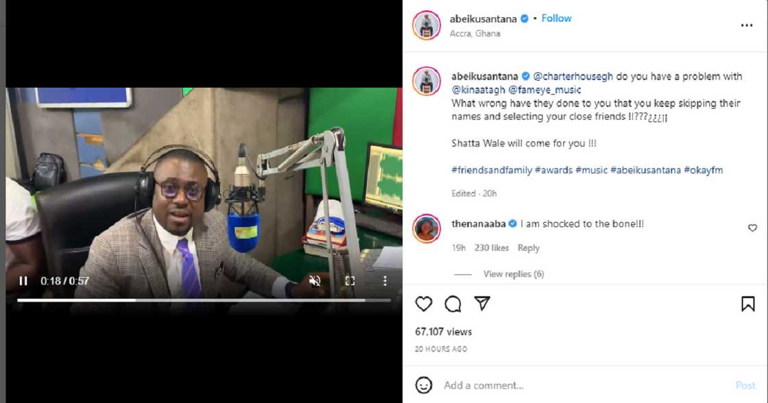 Nana Aba Anamoah Slams Chatterhouse Over 2022 VGMA Artiste of the Year Nomination list Nana Aba Anamoah Slams Chatterhouse Over 2022 VGMA Artiste of the Year Nomination list