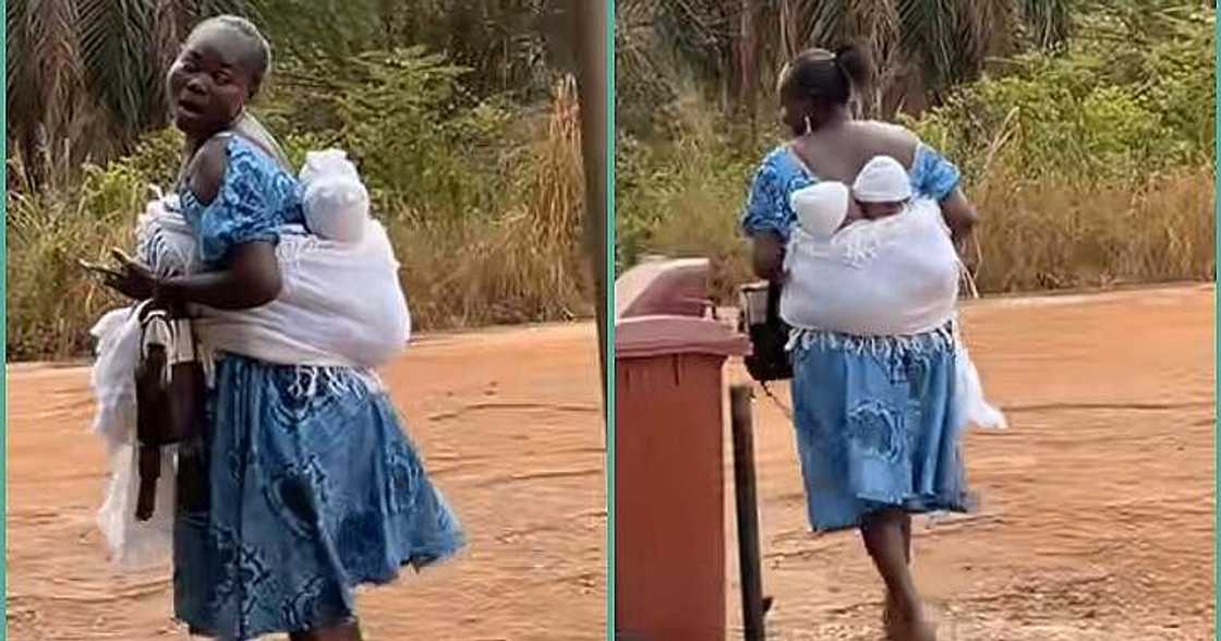 Video shows woman backing her twin babies Video shows woman backing her twin babies