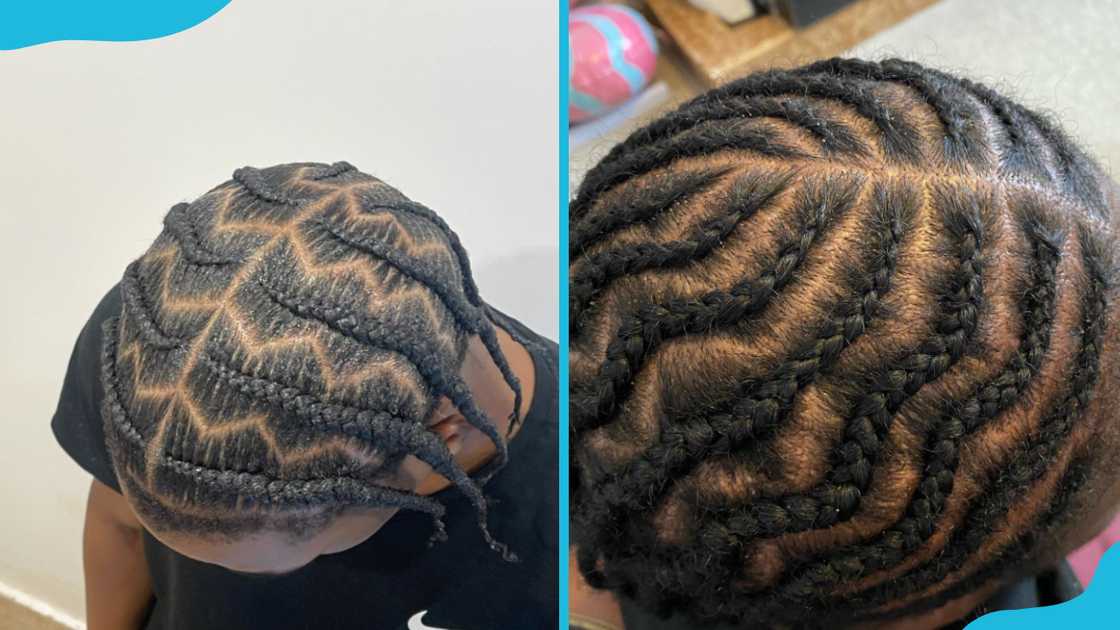 Zig-zag cornrows Zig-zag cornrows