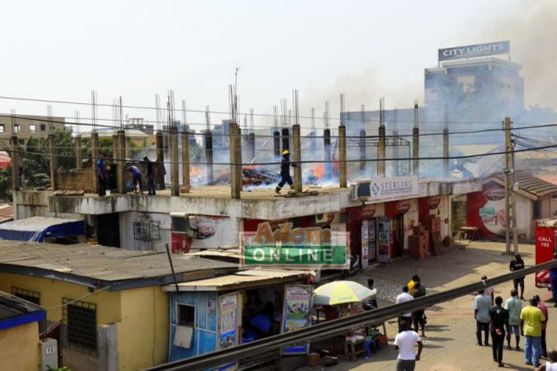 A fire outbreak