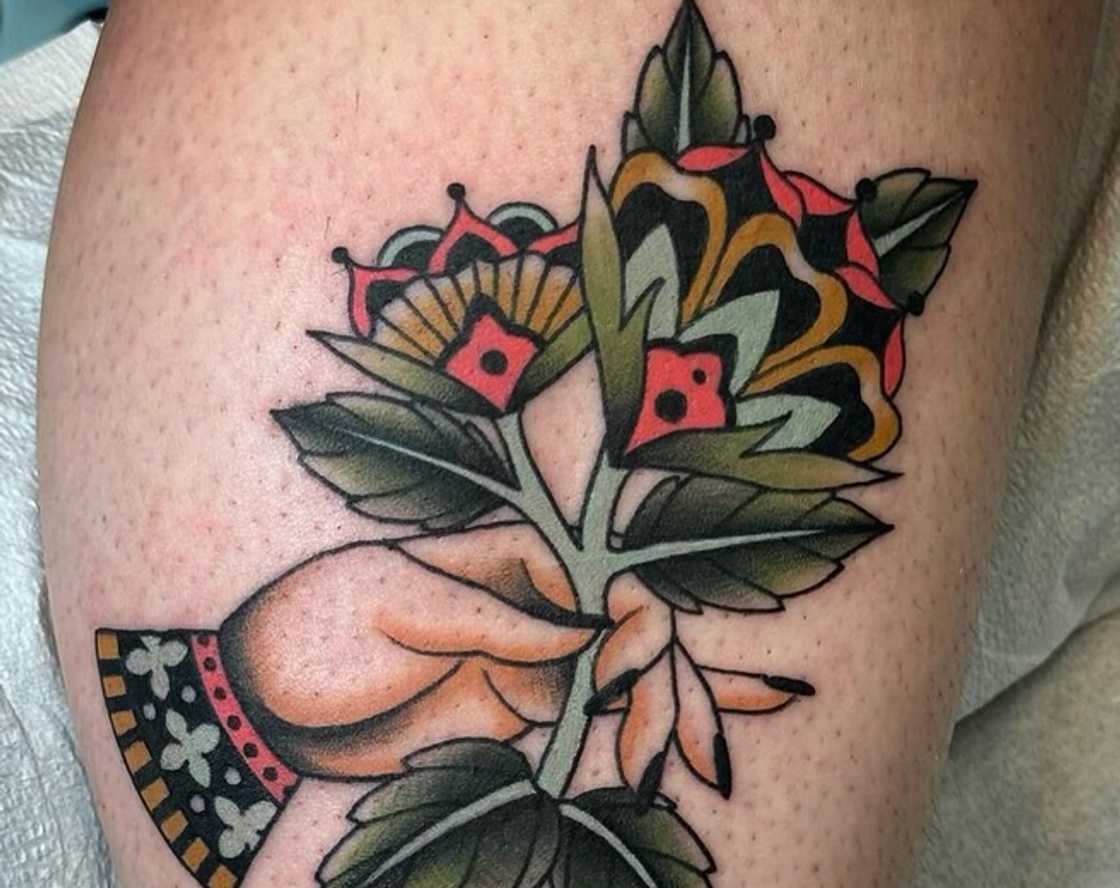 Oleander flower tattoo