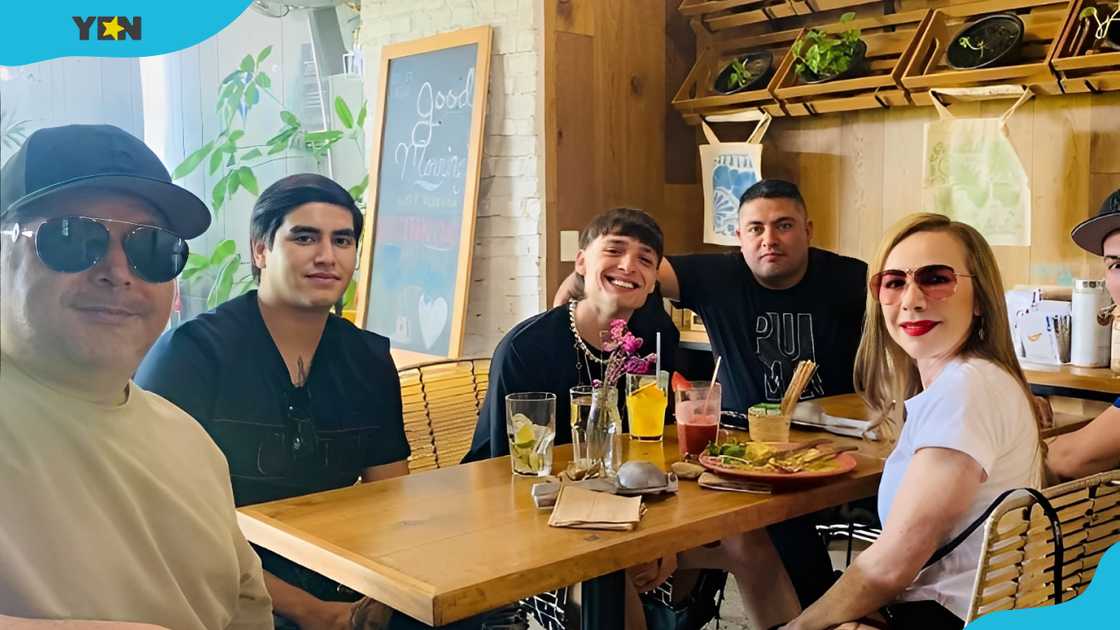 Peso Pluma with his family members. Peso Pluma with his family members.