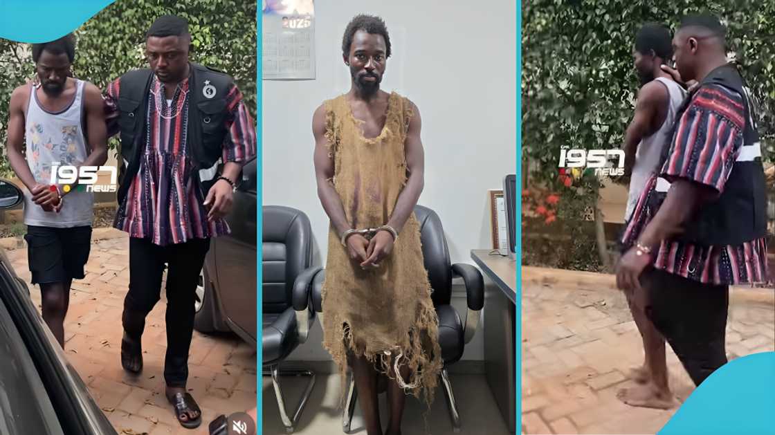 Ebo Noah remanded, Ebo Noah arrested, Pantang, Ebo Noah in handcuffs, Ebo Noah flood prophecy, Ebo Noah court appearance