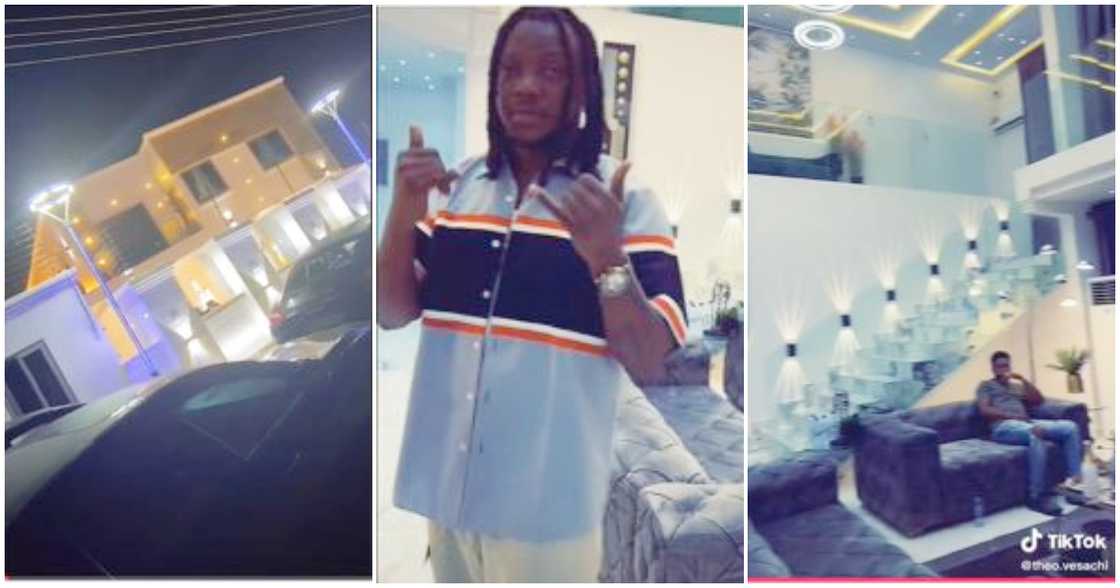 GH rapper flaunts mansion belonging to Ghanaian socialite, Prof Moni GH rapper flaunts mansion belonging to Ghanaian socialite, Prof Moni