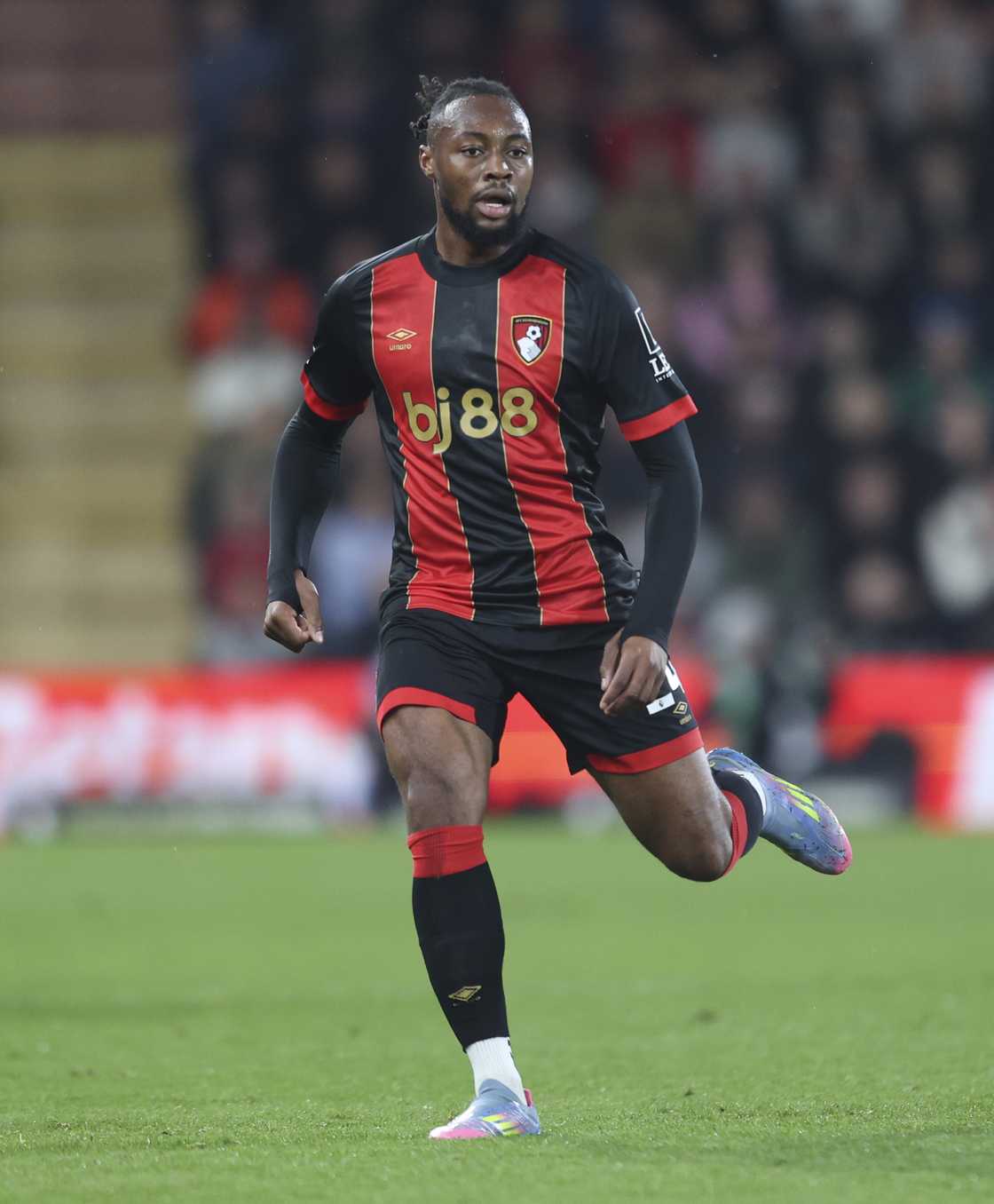Antoine Semenyo of Bournemouth during the Premier League match between AFC Bournemouth and Fulham FC at Vitality Stadium on April 14, 2025 in Bournemouth, England