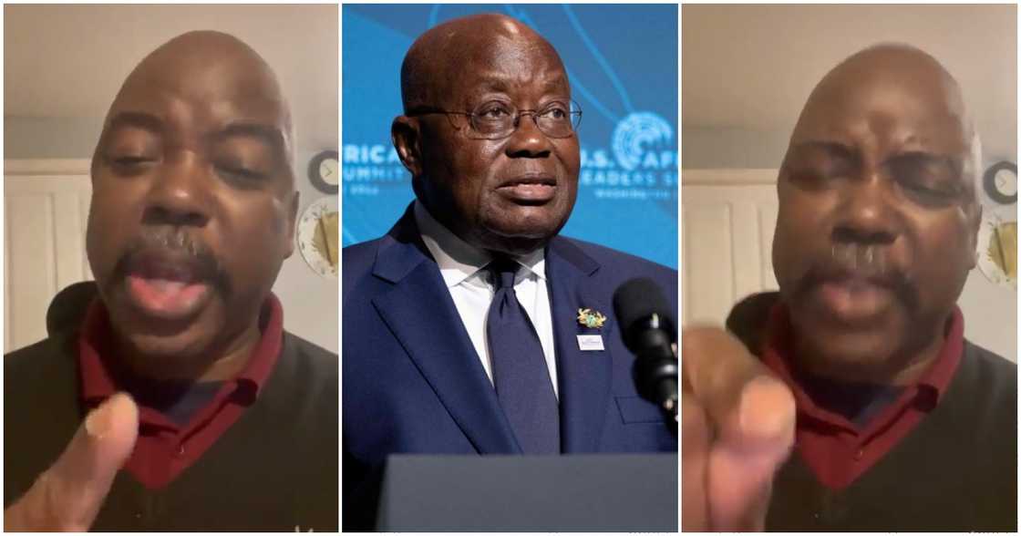 Photo of retired police officer and Nana Addo Photo of retired police officer and Nana Addo