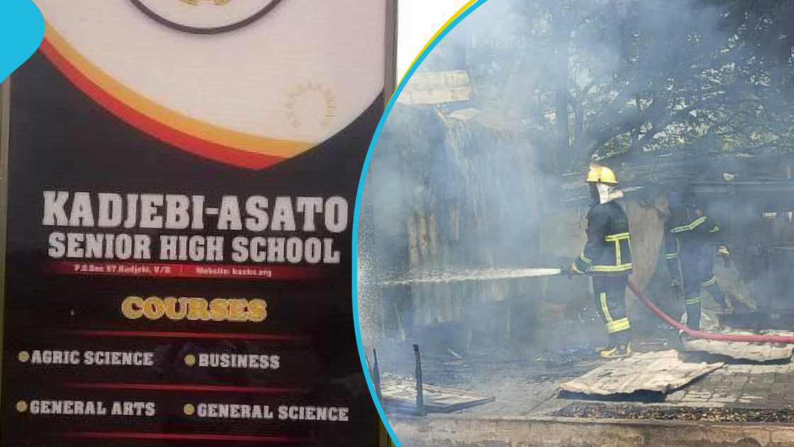Fire Razes Kadjebi-Asato SHS Boys’ Dormitory, Students Risk Their Lives To Recover Belongings