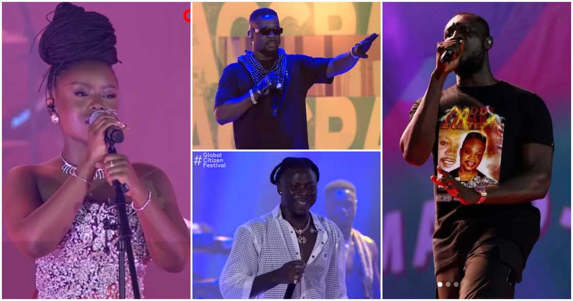 Ghanaian musicians perform at Ghana's first-ever Global Citizen Festival.