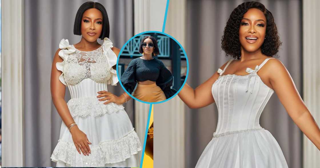 Ghanaian actress Joselyn Dumas rocks outfits by top female fashion designers.