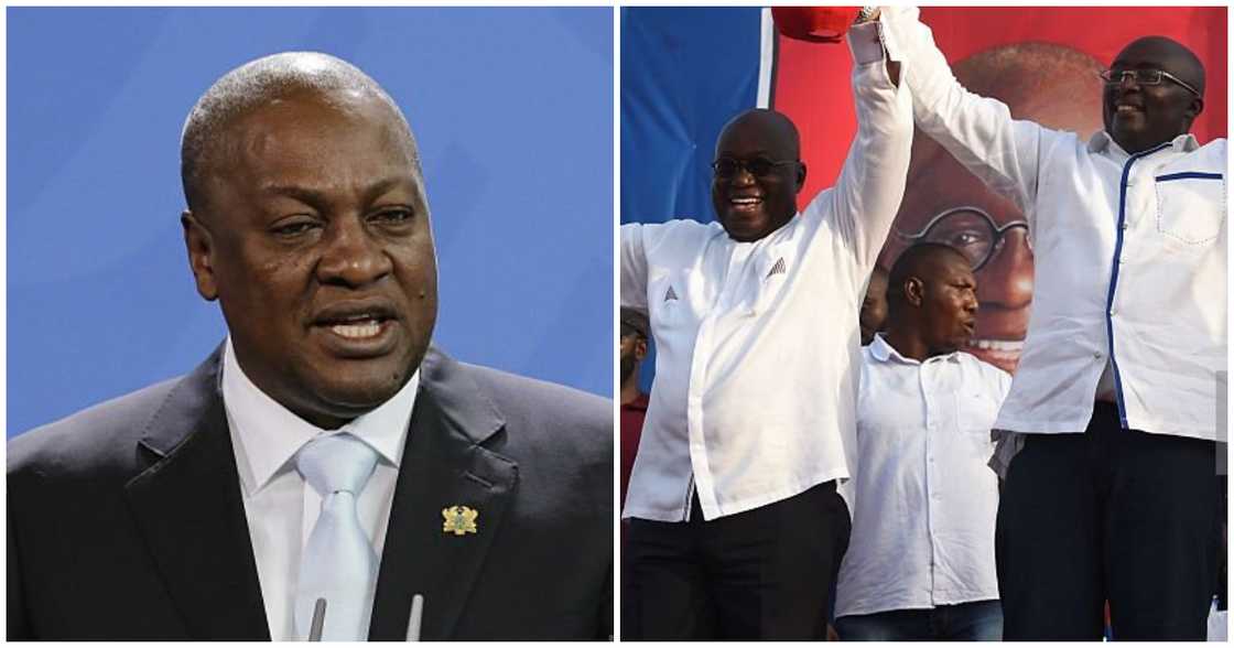 Former President Mahama has described the Akufo-Addo/Bawumia as the greatest political scam ever Former President Mahama has described the Akufo-Addo/Bawumia as the greatest political scam ever