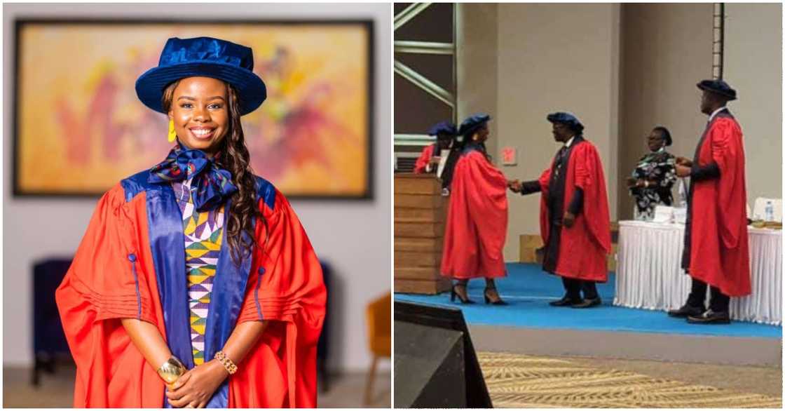 Photo of Dr Penelope Adinku receiving an award in West Africa Photo of Dr Penelope Adinku receiving an award in West Africa