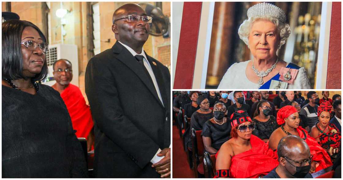 Dr Bawumia on Friday led mourners at a commemorative service for the late Queen Elizabeth II. Dr Bawumia on Friday led mourners at a commemorative service for the late Queen Elizabeth II.