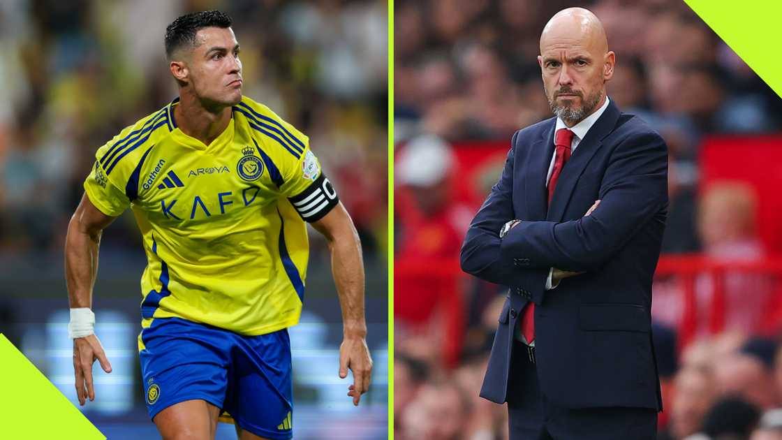 Cristiano Ronaldo boldly told Erik ten Hag to look at the ongoing season with optimism. Photos by Yasser Bakhsh and James Gill - Danehouse.