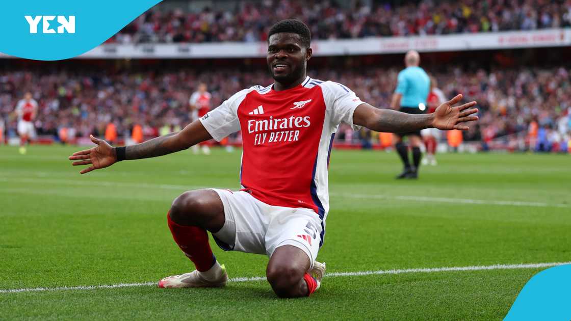 Thomas Partey took his goal tally to four after netting against Brentford. Thomas Partey took his goal tally to four after netting against Brentford.