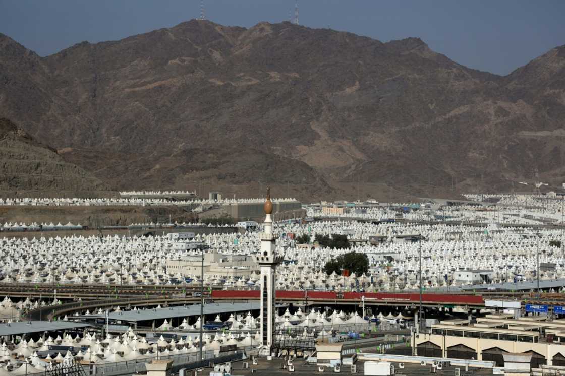 Tents have been set up to host pilgrims in Mina, near the holy Muslim city of Mecca Tents have been set up to host pilgrims in Mina, near the holy Muslim city of Mecca