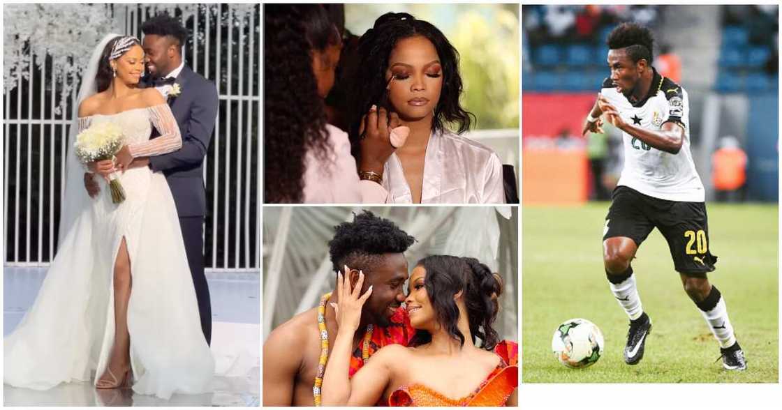 Ghanaian footballer Samuel Tetteh and his wife Agnes Ghanaian footballer Samuel Tetteh and his wife Agnes