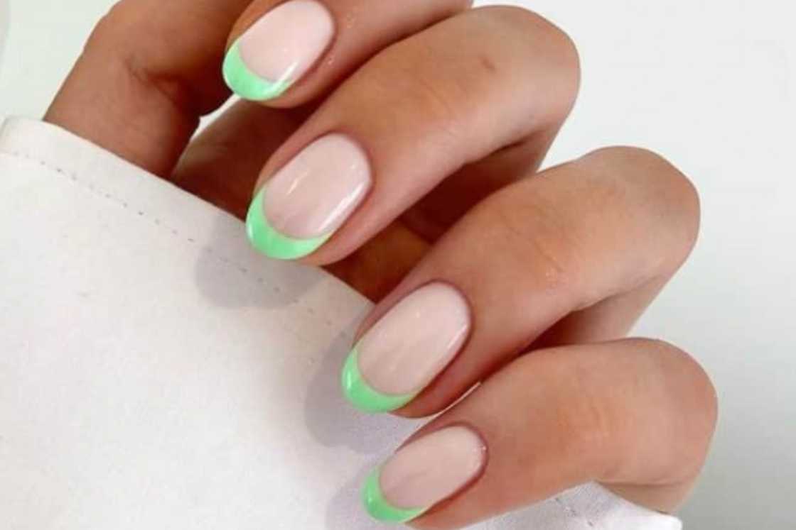 French manicure ideas with colour