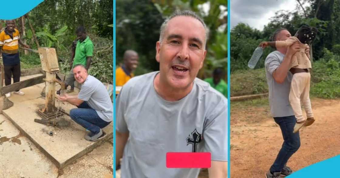 Reza Afshar, Obratwɛowu, clean drinking water, water pump repair, philanthropy in Ghana, contaminated water, community celebration, health risks of dirty water, Ghanaian villages, water access issues