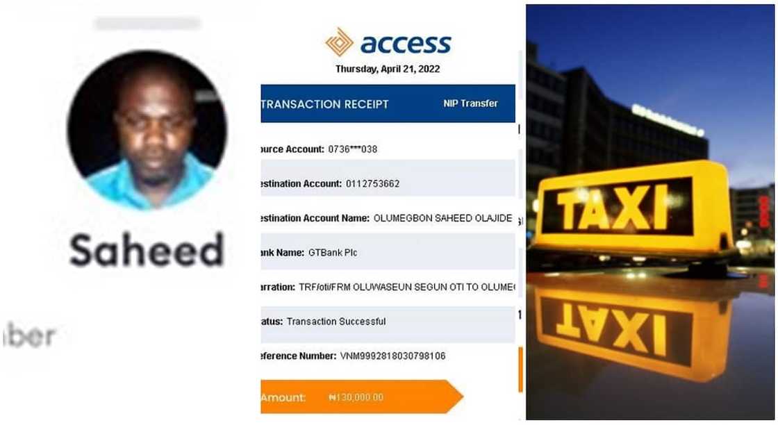 Saheed Olumegbon, a taxi driver has refunded 130k mistakenly sent to him by a client.