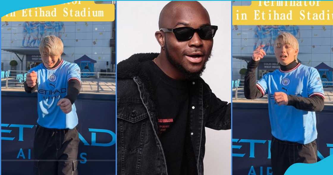 Chinese Manchester City fan and King Promise