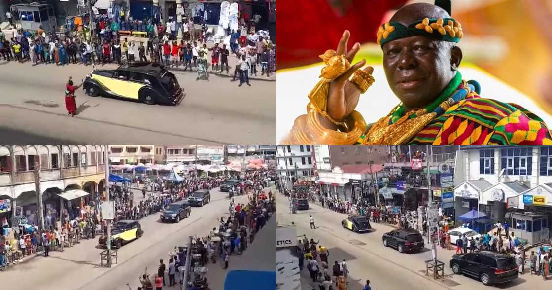 Otumfuo Osei Tutu Rides In 89-Year-Old Rolls Royce After Celebrating 22nd Anniversary As King