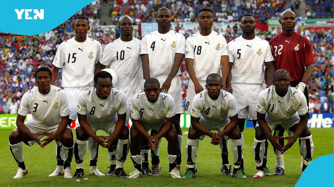 Black Stars of Ghana starting lineup for the Italy vs Ghana 2006 FIFA World Cup group match on June 12, 2006 in Hanover, Germany Black Stars of Ghana starting lineup for the Italy vs Ghana 2006 FIFA World Cup group match on June 12, 2006 in Hanover, Germany