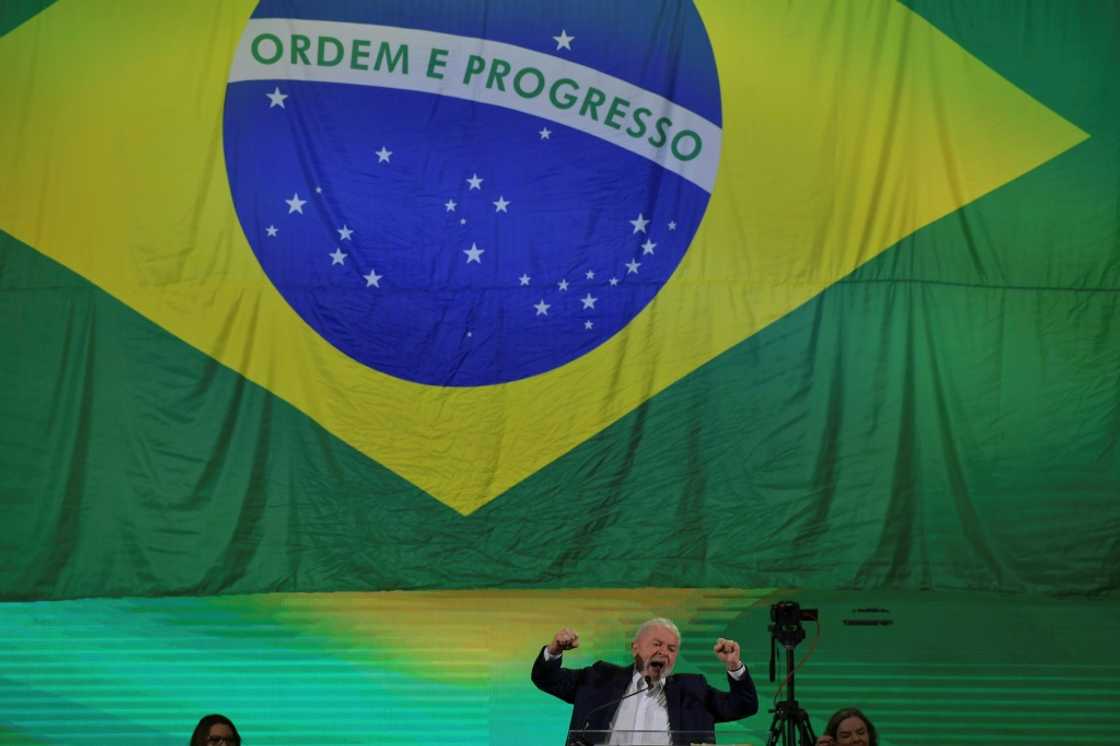 Former Brazilian President Luiz Inacio Lula da Silva delivers a speech during the launch of his campaign for Brazil's October presidential election in Sao Paulo, Brazil, on May 7, 2022 Former Brazilian President Luiz Inacio Lula da Silva delivers a speech during the launch of his campaign for Brazil's October presidential election in Sao Paulo, Brazil, on May 7, 2022