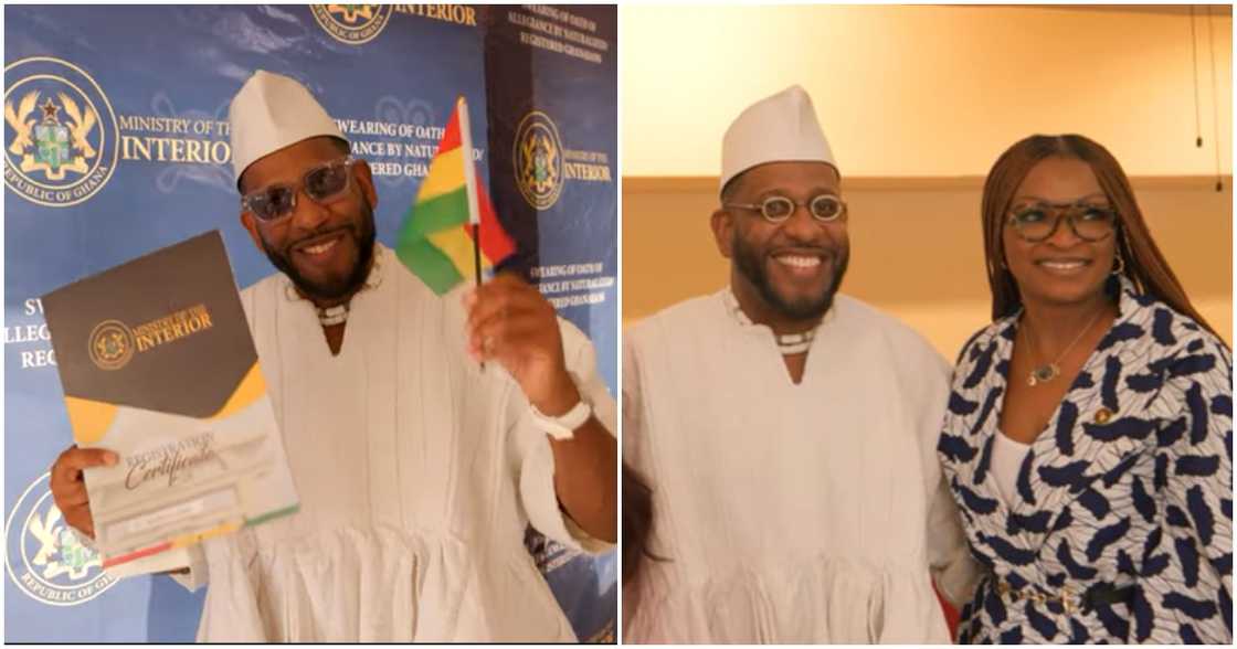 Photo of Markus Green receiving Ghanaian citizenship Photo of Markus Green receiving Ghanaian citizenship