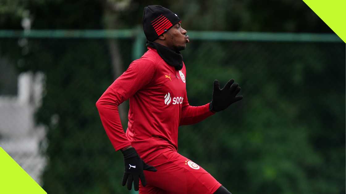 Victor Osimhen, Galatasaray, Florya Metin Oktay facilities, Istanbul, Turkiye, Super Lig. Victor Osimhen, Galatasaray, Florya Metin Oktay facilities, Istanbul, Turkiye, Super Lig.