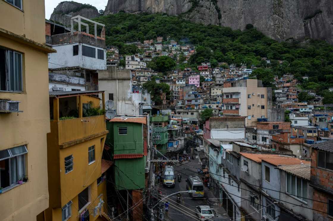 The Rocinha favela in Rio de Janeiro The Rocinha favela in Rio de Janeiro