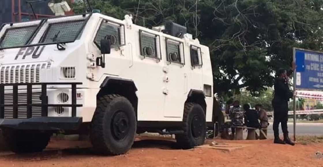 Heavy security presence at EC headquarters as 2020 Elections results to be declared on December Heavy security presence at EC headquarters as 2020 Elections results to be declared on December