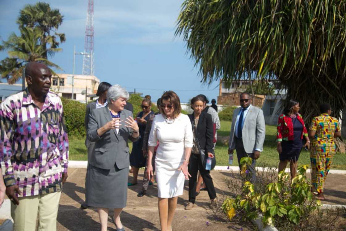 Pelosi, delegation pay homage at Kwame Nkrumah Memorial Park