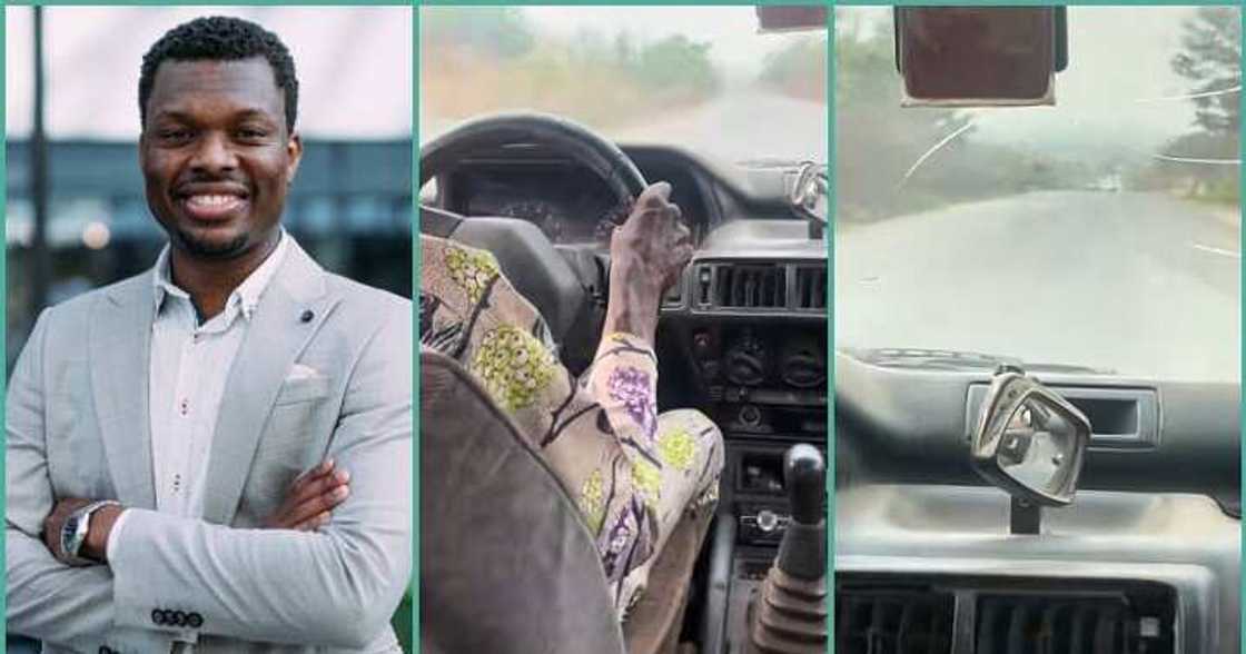 Man shares video of elderly driver's hands shakinh Man shares video of elderly driver's hands shakinh