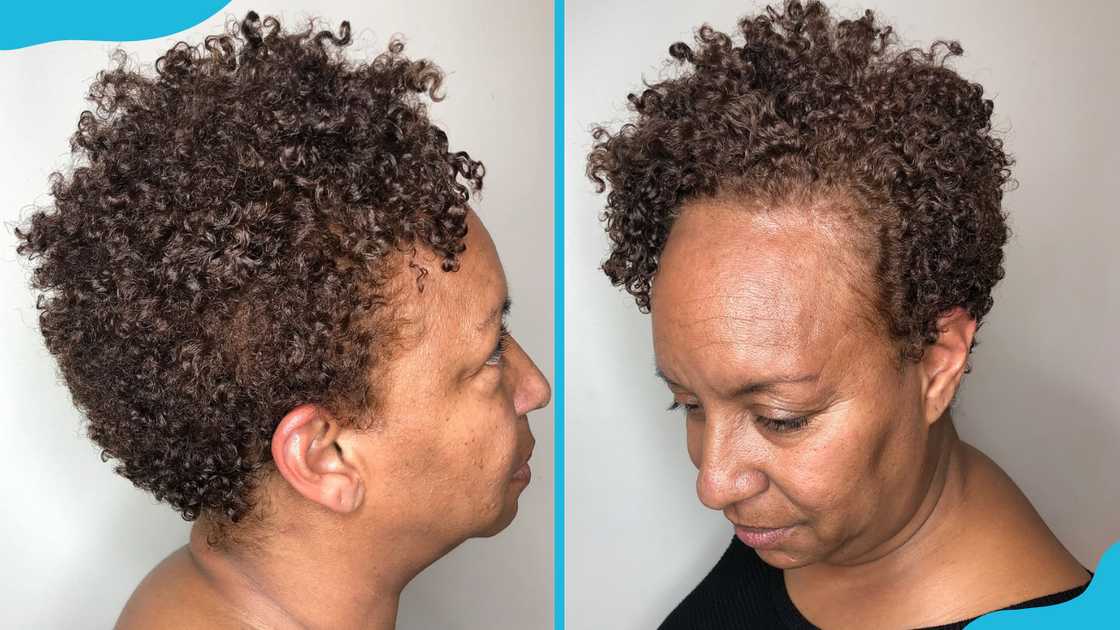 Natural short curly afro Natural short curly afro