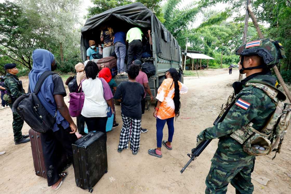 Late October raids roiled Myanmar fraud factory KK Park, sending more than 1,500 people fleeing over the border to Thailand Late October raids roiled Myanmar fraud factory KK Park, sending more than 1,500 people fleeing over the border to Thailand