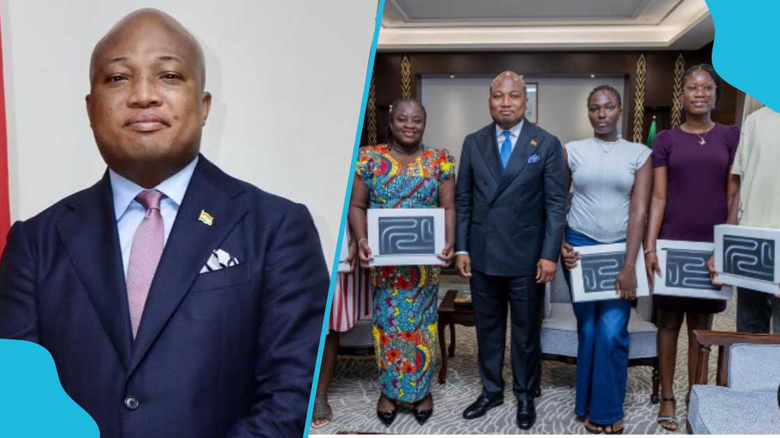 Samuel Okudzeto Ablakwa, North Tongu WASSCE candidates, 2026 WASSCE top performers, North Tongu students, WASSCE results, MacBook computers for students, full scholarships