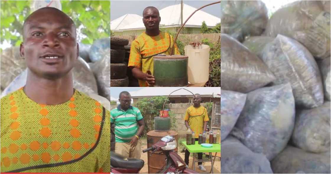 Francis Kantavooro: Genius Ghanaian man turns plastic waste into fuels to power cars and for household use Francis Kantavooro: Genius Ghanaian man turns plastic waste into fuels to power cars and for household use