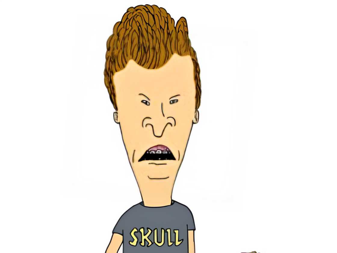 Butthead is standing against a white backgroung Butthead is standing against a white backgroung