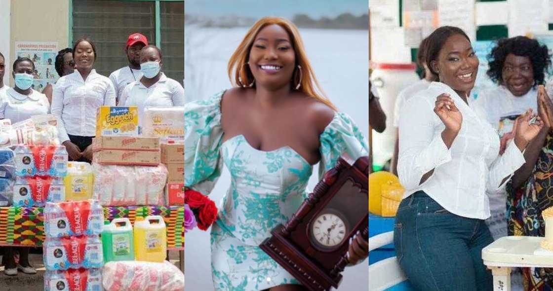 Abena Model: Beautiful Ghanaian Model Donates to Ashaiman Polyclinic to Celebrate her Birthday