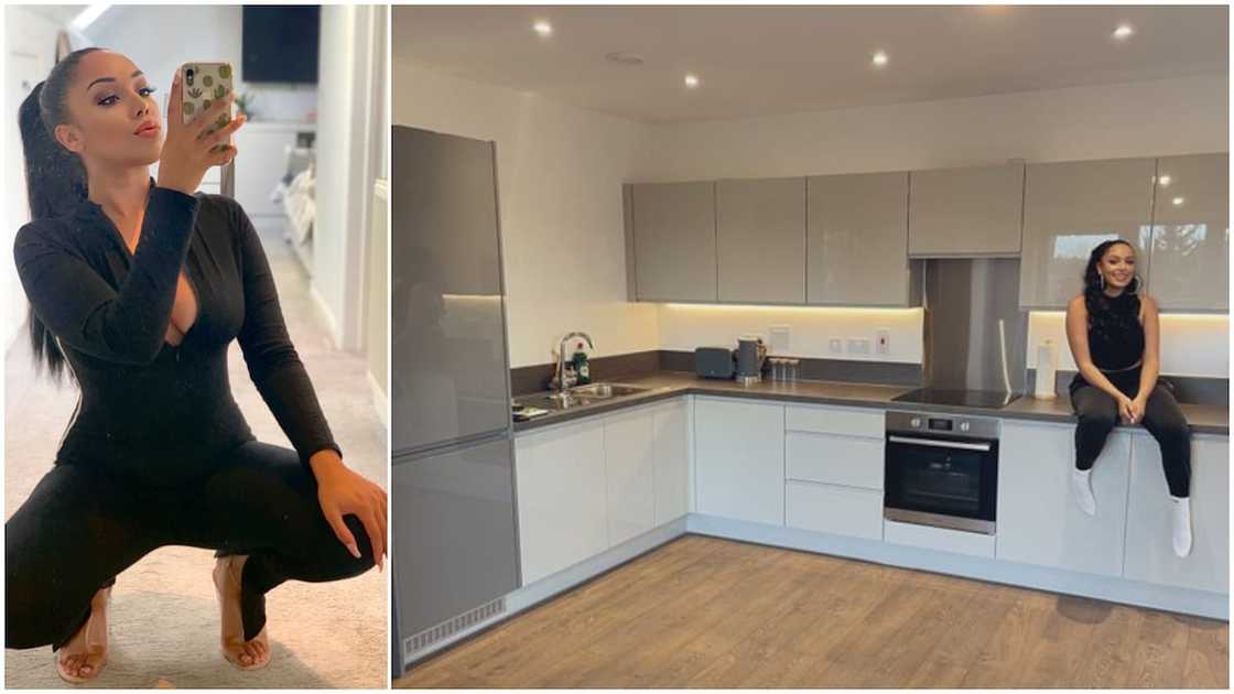 Young lady buys new house for herself, viral photo shows inside the ultra modern kitchen Young lady buys new house for herself, viral photo shows inside the ultra modern kitchen