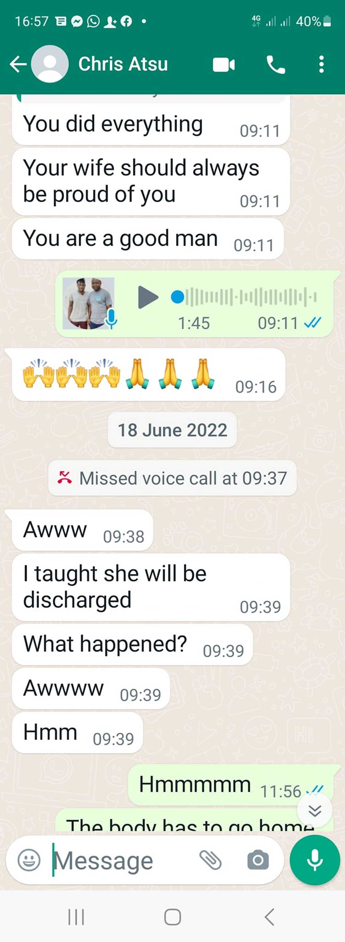 Screenshot of late Christian Atsu's message to Ibrahim Oppong Kwarteng. Screenshot of late Christian Atsu's message to Ibrahim Oppong Kwarteng.