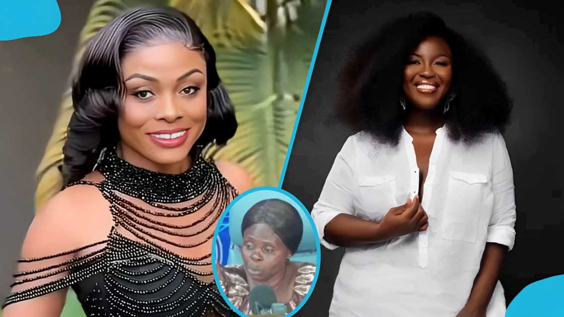 Diana Asamoah, MC Yaa Yeboah, Yaw Sarpong, Maame Pinamang, widowhood saga, Ghanaian gospel singer, social media reactions Diana Asamoah, MC Yaa Yeboah, Yaw Sarpong, Maame Pinamang, widowhood saga, Ghanaian gospel singer, social media reactions