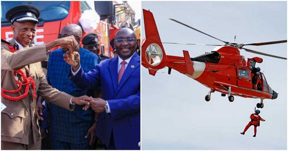 Vice president Dr Bawumia says government is planning to buy a helicopter for Ghana fire service. Vice president Dr Bawumia says government is planning to buy a helicopter for Ghana fire service.