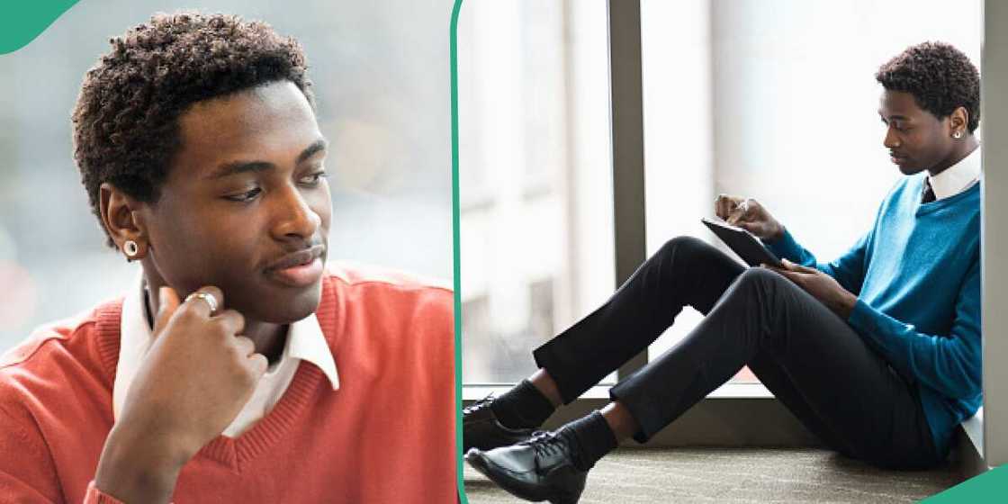 Reactions as church boy changes after failing course in year 3, begins wearing earrings